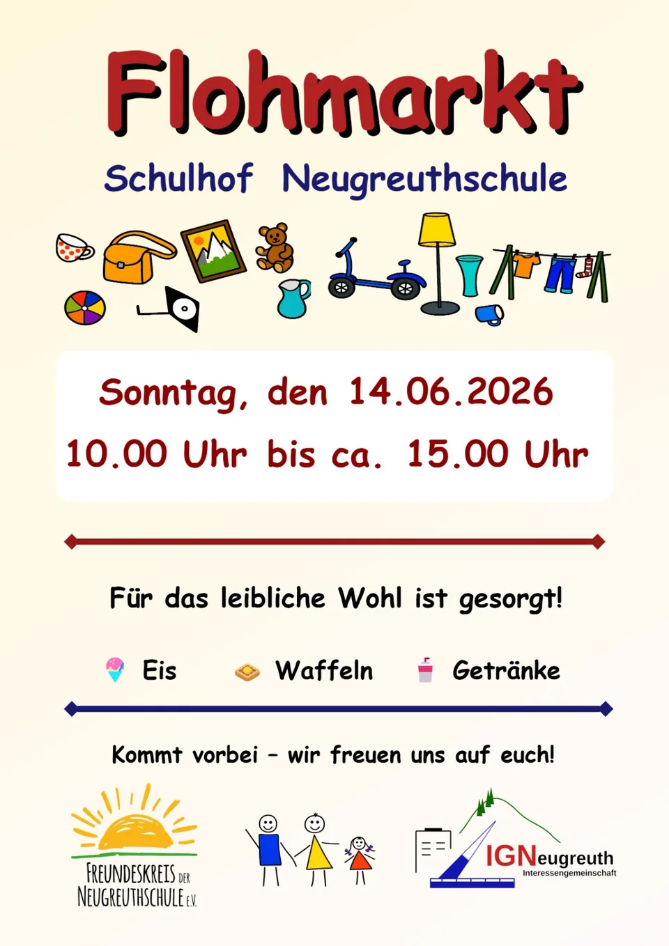 Flyer zum Flohmarkt am 14. Juni 2026